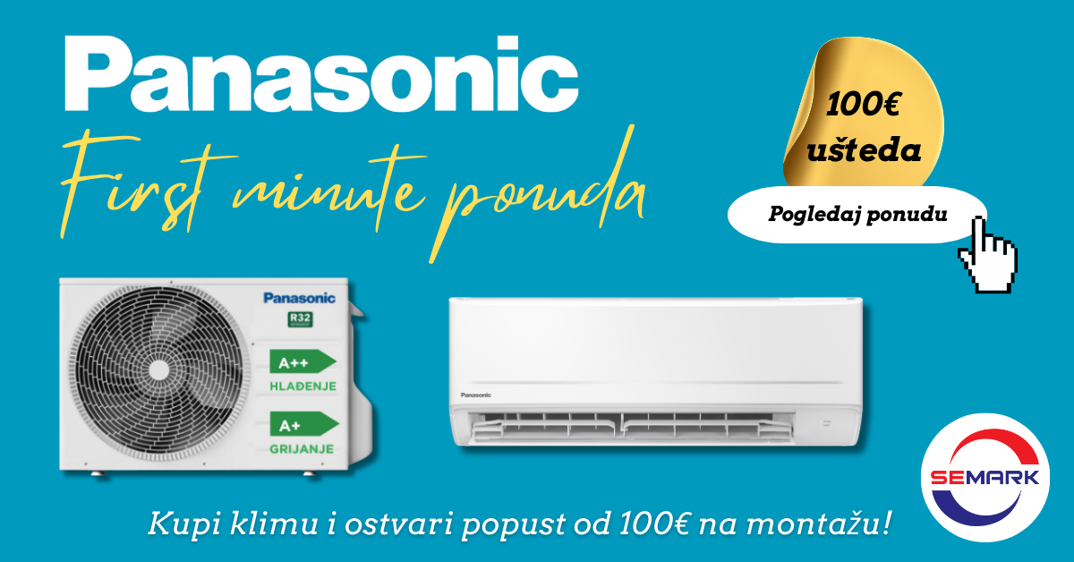 Panasonic klime uz 100€ uštede!